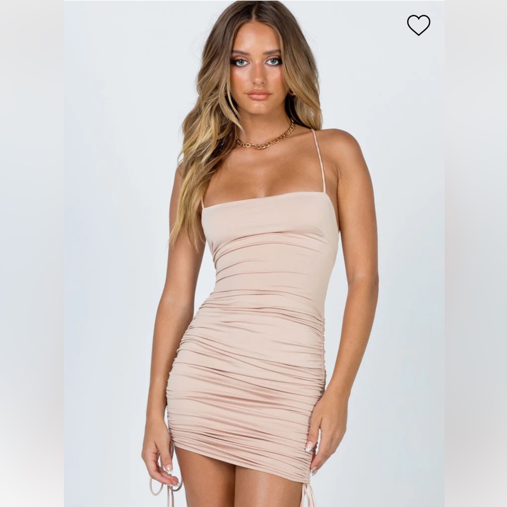 Tan mini dress